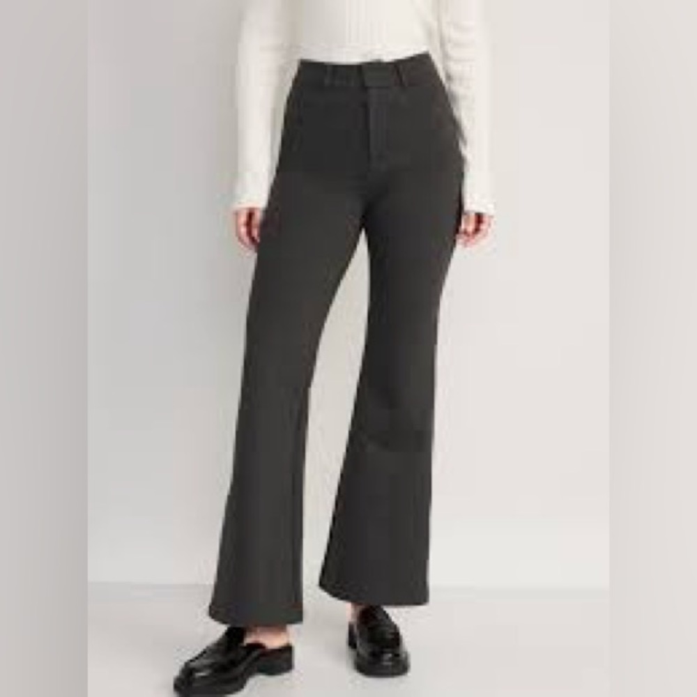 New With Tags Extra High-Waisted Stevie Trouser Flare Pants Heather Grey Size 20